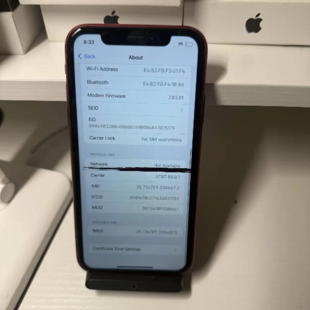 iPhone XR 64GB Red (Bad LCD – Needs New Screen, Unlocked)